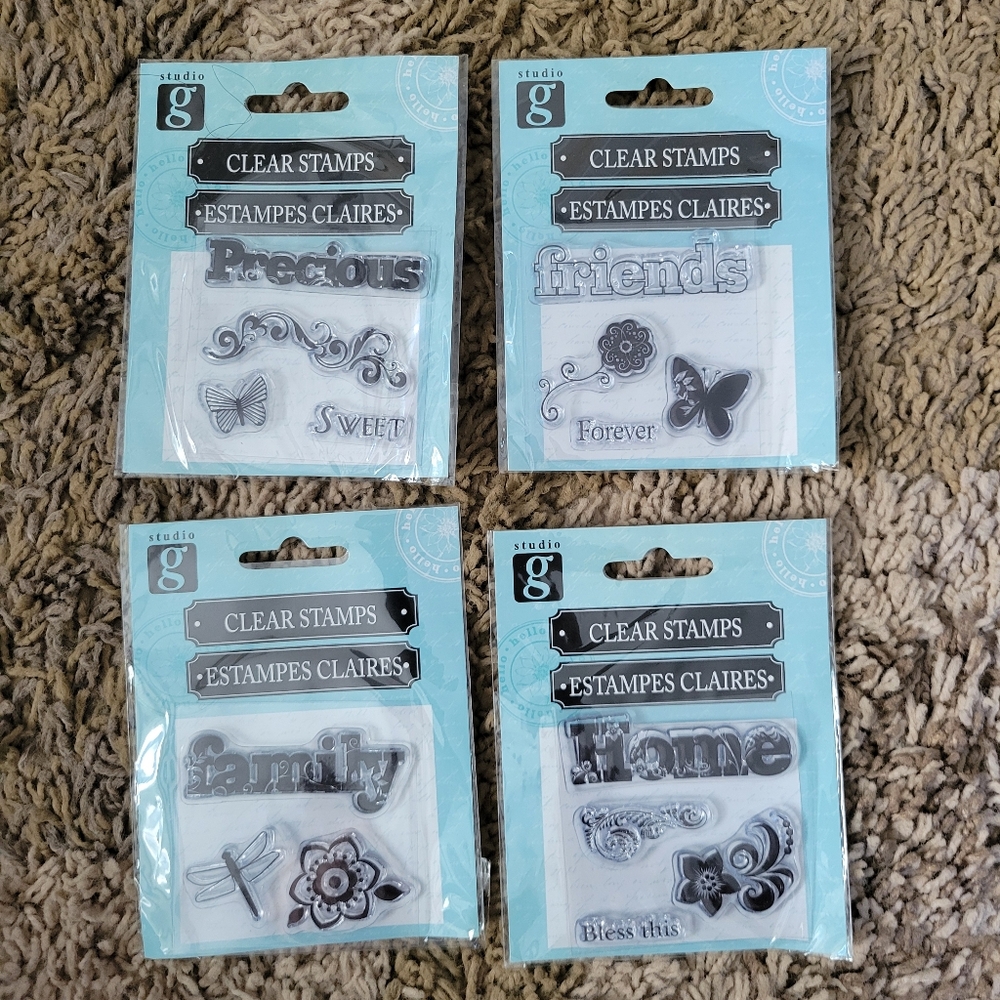 Studio G Friends Family Home And Precious Clear Stamps